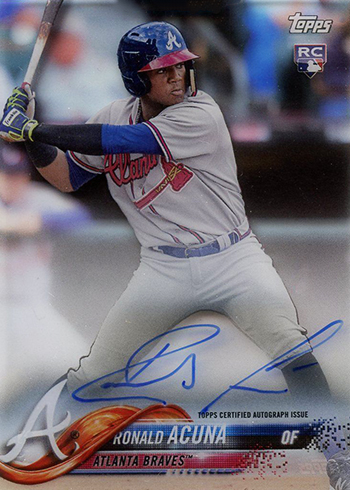 Ronald Acuna Jr. Autographed 2018 Topps An International Affair Rookie — RSA