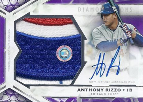 2018 Topps Diamond Icons Baseball Jumbo Patch Autograph Purple Anthony Rizzo