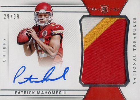 patrick mahomes signed football card