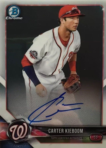 2018 Bowman Chrome Autographs Carter Kieboom