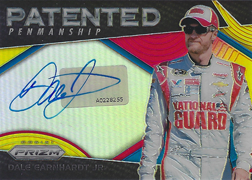 2018 Panini Prizm Racing Patented Penmanship Rainbow Dale Earnhardt Jr