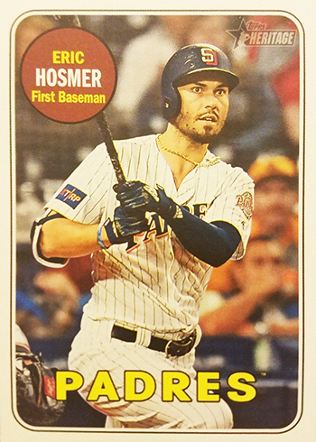 2018 Topps Heritage Action Variations #709 Eric Hosmer Padres - MyBallcards