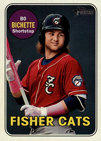 2019 Topps Heritage Minors Fantastic Feats #FF-11 Bo Bichette RC Rookie  Buffalo Bisons Baseball Trading Card