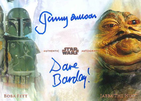 2018 Topps Star Wars Stellar Signatures Dual Autographs David Barclay Jeromy Bulloch