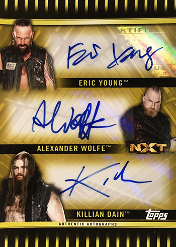 2018 Topps WWE NXT Triple Autograph sANitY