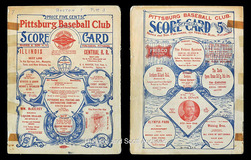 Rare Pittsburgh Program from the First World Series in 1903 Being Sold