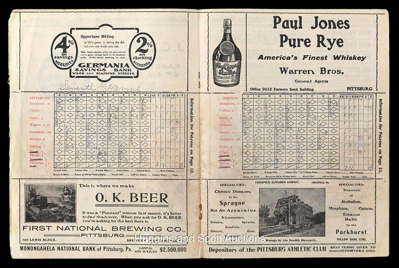 Rare Pittsburgh Program from the First World Series in 1903 Being Sold