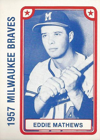 Eddie Mathews Milwaukee Braves 1957 Home Baseball Throwback 
