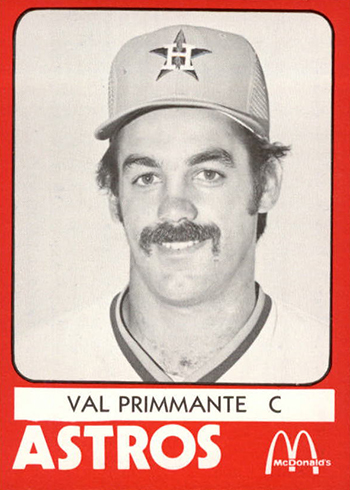 1980 Columbus Astros TCMA Val Primmante