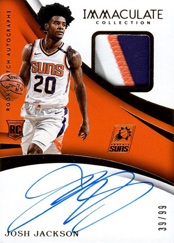 2017-18 Panini Immaculate Basketball Josh Jackson RC Patch Autograph