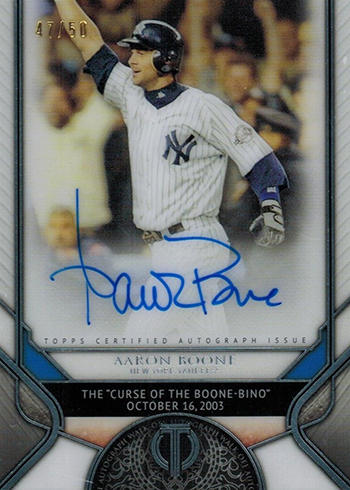 2017 Topps Tribute Walk-Off Home Runs Autographs Aaron Boone