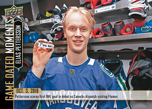2018-19 Upper Deck Game-Dated Moments Hockey 2 Elias Pettersson