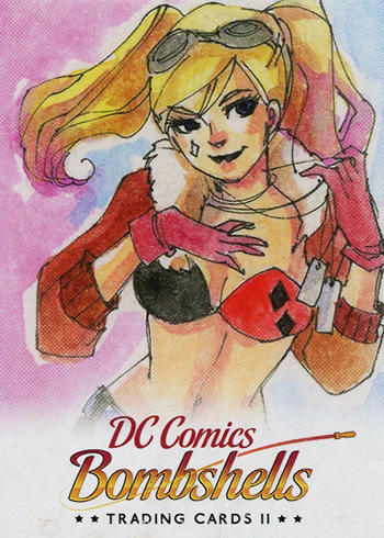 DC Comics Bombshells 2 Gold Deco Batgirls Chase Card G2 Harper Row 