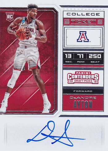 2018 Panini Contenders Draft Picks Deandre Ayton Autograp