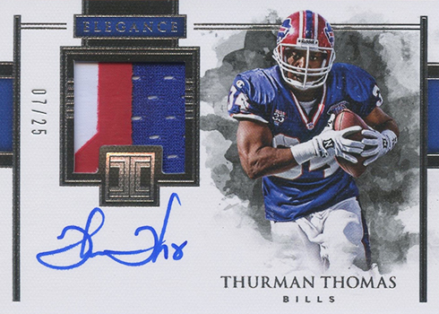 2018 Panini Impeccable Football Elegance Retired Patch Autographs Thurman Thomas