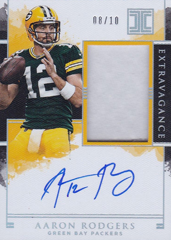 2018 Panini Impeccable Football Extravagance Silver Aaron Rodgers