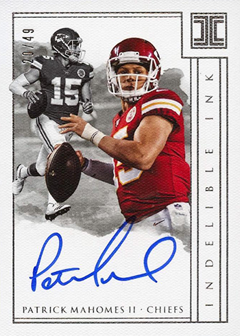 2018 Panini Impeccable Football Indelible Ink Patrick Mahomes