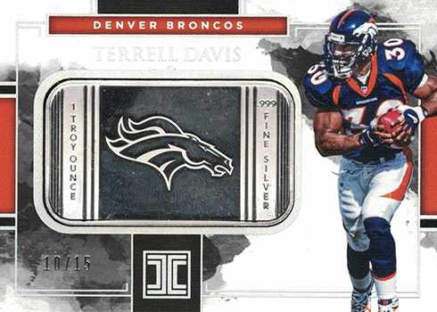 2018 Panini Impeccable Football Silver Broncos Terrell Davis