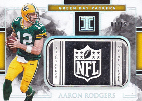 2018 Panini Impeccable Football Silver NFL Aaron Rodgers
