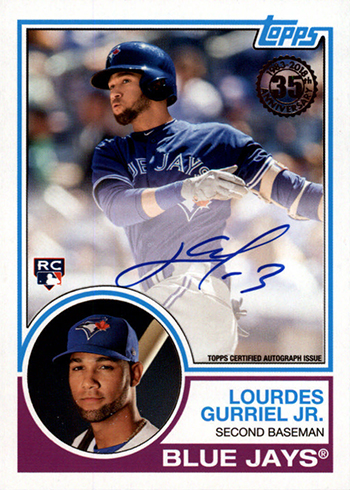 2018 Topps Update Series Baseball 1983 Topps Autographs Lourdes Gurriel Jr
