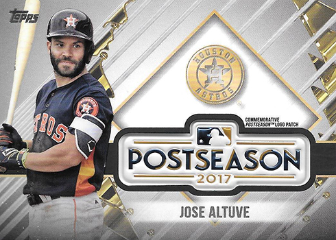 2018 Topps Update Series Baseball MLB Postseason Logo Patch Jose Altuve