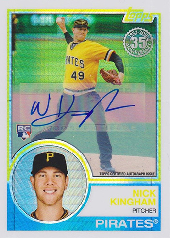 2018 Topps Update Series Silver Packs Nick Kingham Autograph