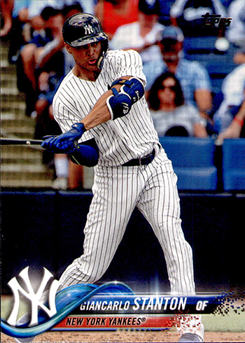 2018 TOPPS NOW #216 GIANCARLO STANTON 3RD PLAYER HISTORY 499 XBH IN 1000 HITS 