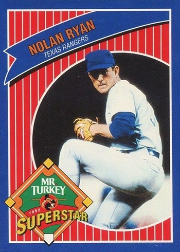 1992 Mr Turkey Superstars Baseball Nolan Ryan