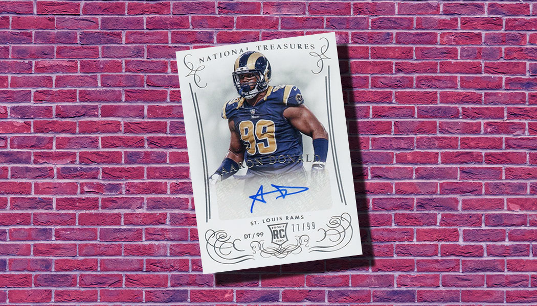 2019 Topps Aaron Donald Football autographed trading card