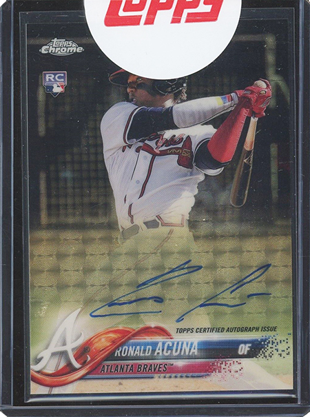 2018 Topps Chrome Ronald Acuna Autograph Sells for Reported $13,600