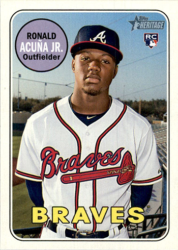 2018 Topps Heritage High Number Ronald Acuna Jr Rookie Card