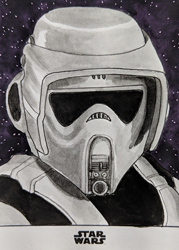 Star Wars Finest 2018 Sketch Card By Laura Atkinson 