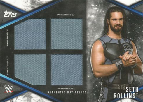 2018 Topps WWE Then Now Forever Four Corners Mat Relic Seth Rollins