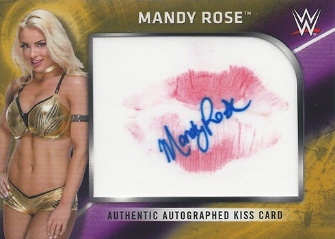 2018 Topps WWE Then Now Forever Kiss Autograph Gold Mandy Rose