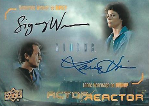 2018 Upper Deck Aliens Dual Autographs Sigourney Weaver Lance Henriksen