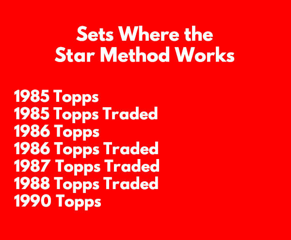 Topps Tiffany Star Method