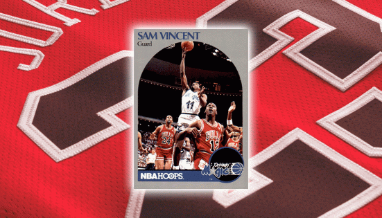Mavin  1990-1991 NBA Hoops Sam Vincent Card w/ Michael Jordan