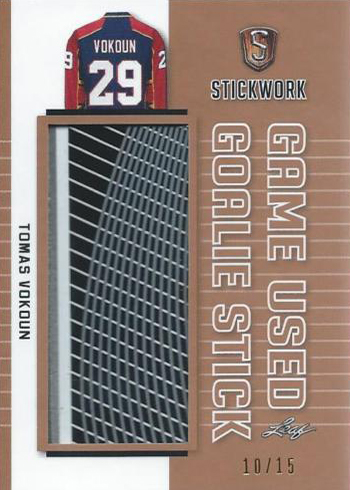 2017-18 Leaf Stickwork Hockey Game Used Goalie Stick Tomas Vokoun