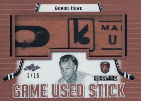 2017-18 Leaf Stickwork Hockey Game Used Stick Gordie Howe