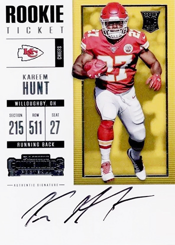 2017 Panini Contenders Kareem Hunt RC