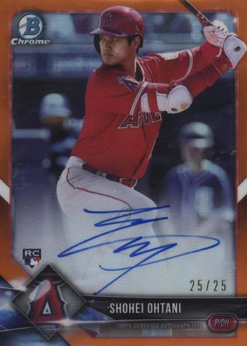 2018 Bowman Chrome Rookie Autographs Shohei Ohtani Orange Refractor