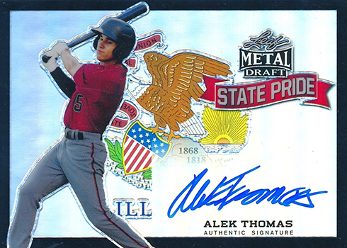 2018 Leaf Metal Draft Baseball State Pride Black Alek Thomas