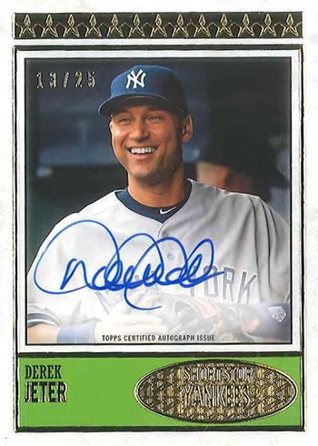 2018 Topps Brooklyn Collection Baseball Derek Jeter Autograph Design 1