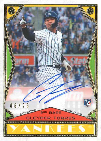 2018 Topps Brooklyn Collection Baseball Gleyber Torres Autograph Design 2