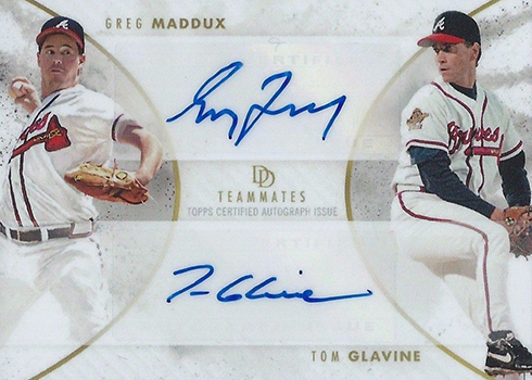 2018 Topps On Demand Dynamic Duals Baseball Tom Glavine Greg Maddux Autograph