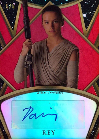 2018 Topps Star Wars Finest Prime Autographs Red Refractor Daisy Ridley