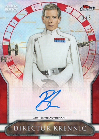 2018 Topps Star Wars Finest Rogue One Autographs Red Refractors Ben Mendelsohn