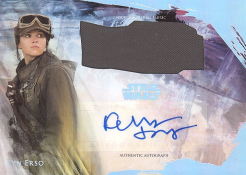 2018 Topps Star Wars Stellar Signatures Dual Autograph Relic Felicity Jones