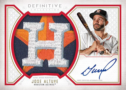 2019 Topps Definitive Collection Baseball Base Autograph Relic Team Logo Red