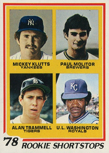 1978 Topps Paul Molitor Alan Trammell RC